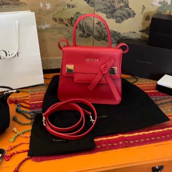 Escada Handbags - Escada Red cute sling bag Authentic with dust bag